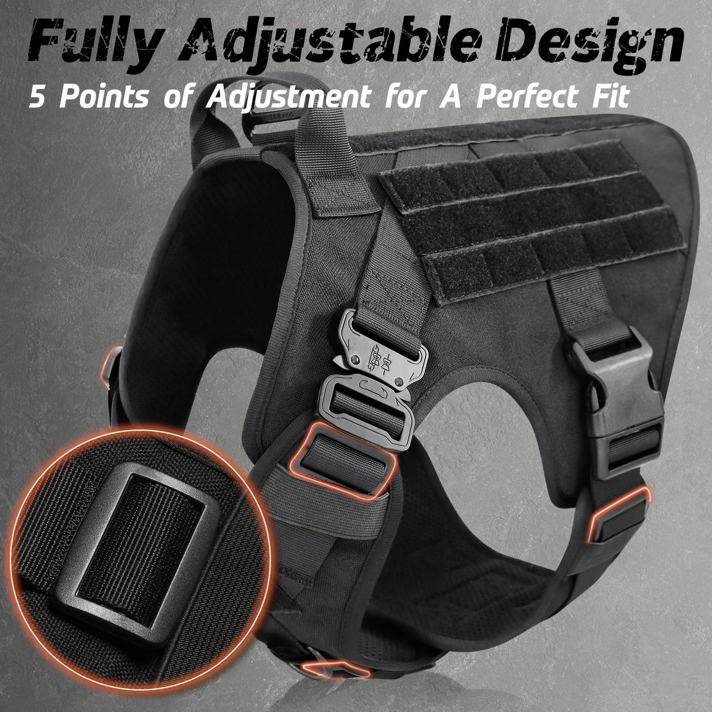 Tactical Military Vest Pet German Shepherd Golden Retriever Tactical Training Dog Harness and Leash Set For All Breeds Dogs