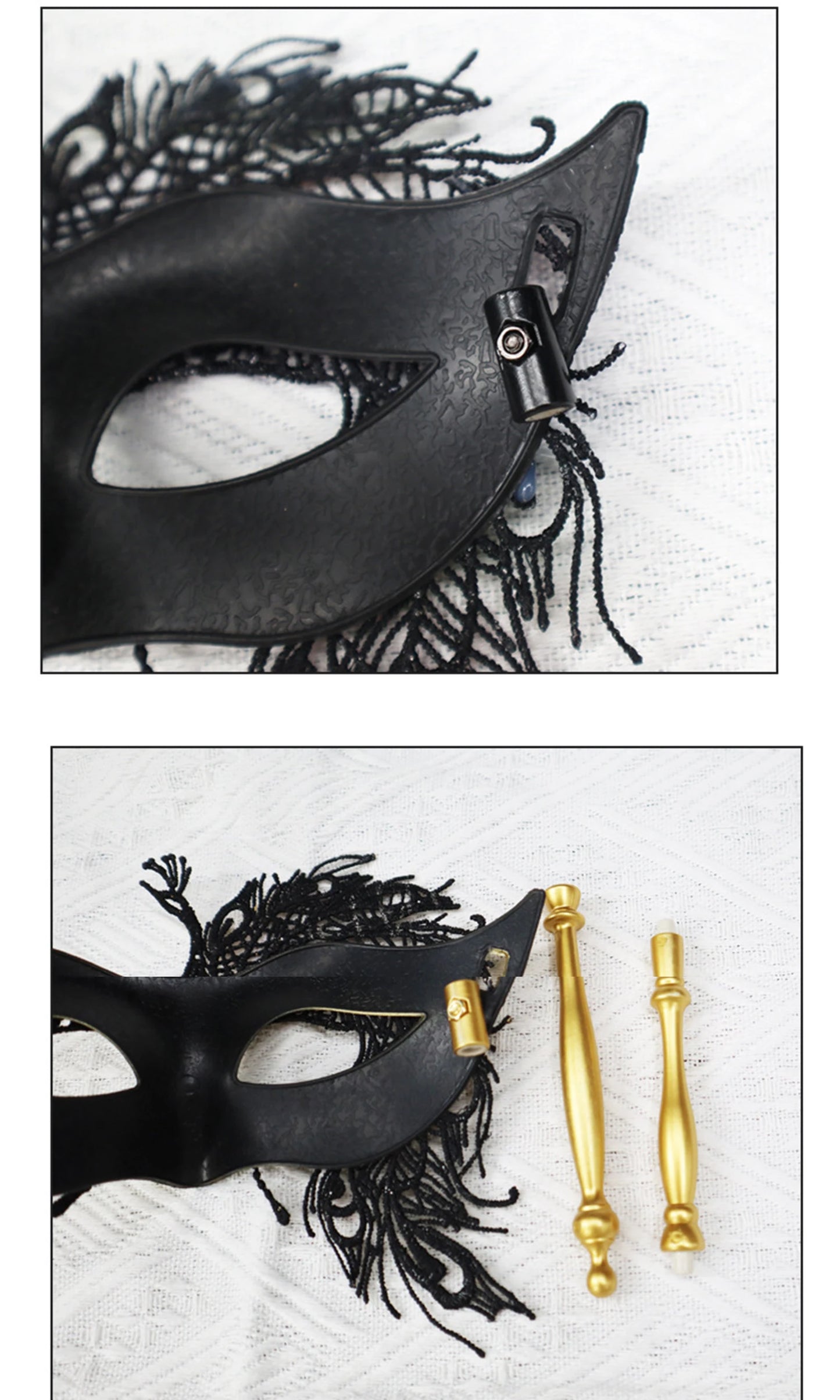Halloween Costume Masks For Women Plastic Halloween Party Accessories For Women Masquerade Ball Masks With Stick For Masquerade