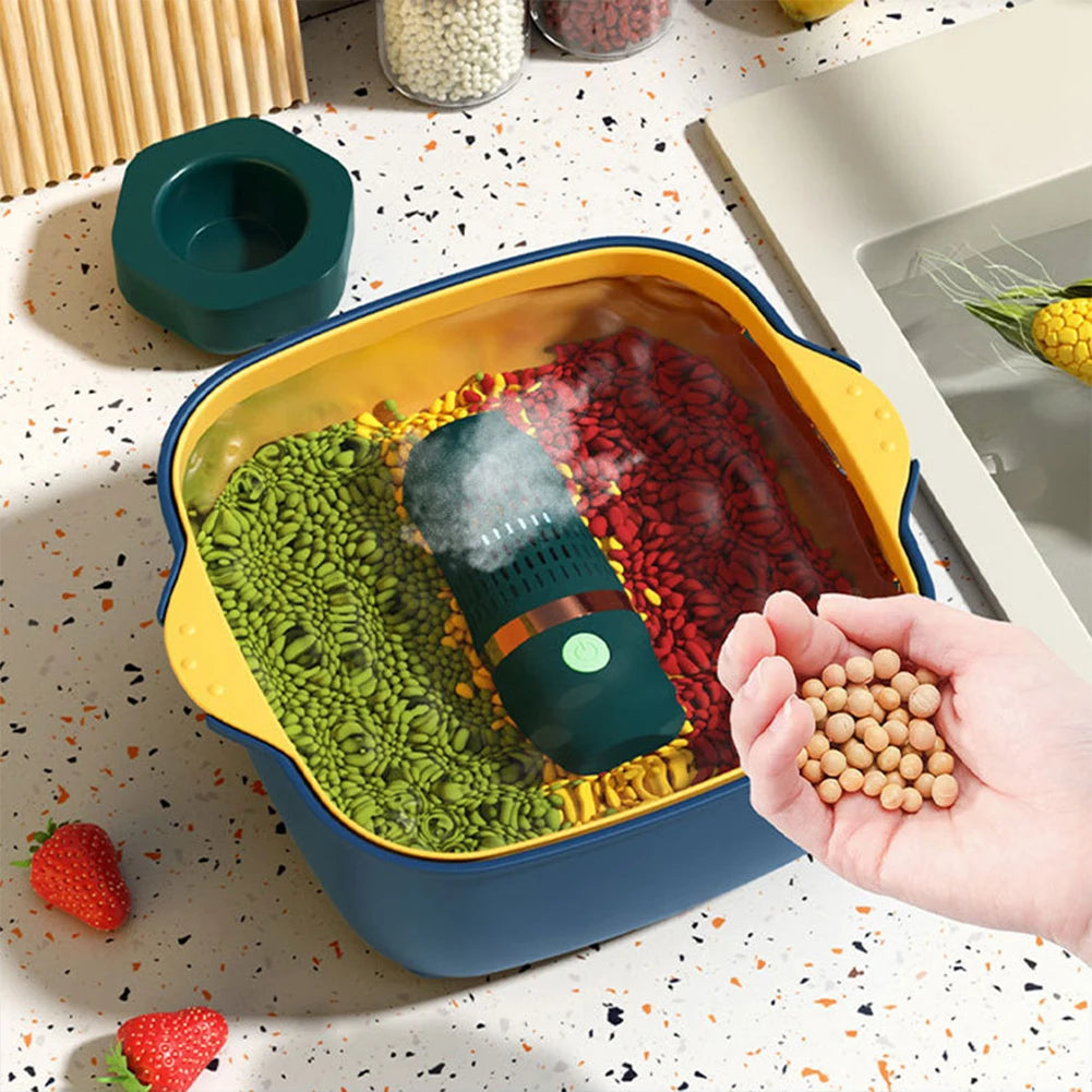 Fruit And Vegetable Purifier Machine Ultrasonic Cleaner Device Large Capacity Battery With Usb Fast Kitchen Countertop Sink