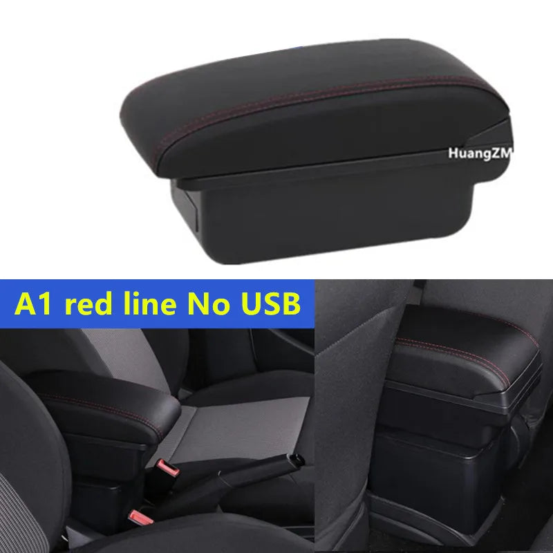 For Fiat Panda II 2 Armrest Box Arm Elbow Rest Center Console Storage box USB Port Interior Dedicated Retrofit Car Accessories