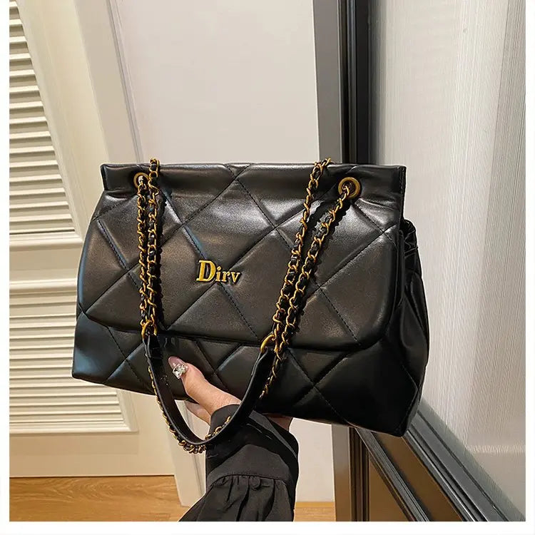 Square Vintage Leather Crossbody Bag Women Handbag Designer Shoulder Tote Purse Classic Diaper Bag