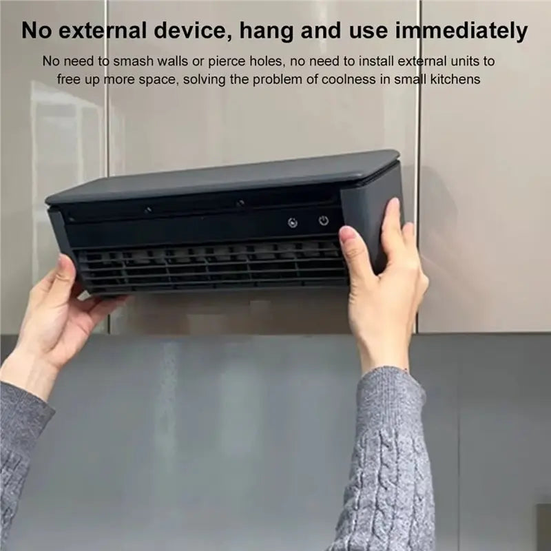 ABWM-Wall-Mounted Air Cooler Fanquick Cooling Leafless Mini Air Conditioner Wireless Quiet Electric Fans With Remotecontrol