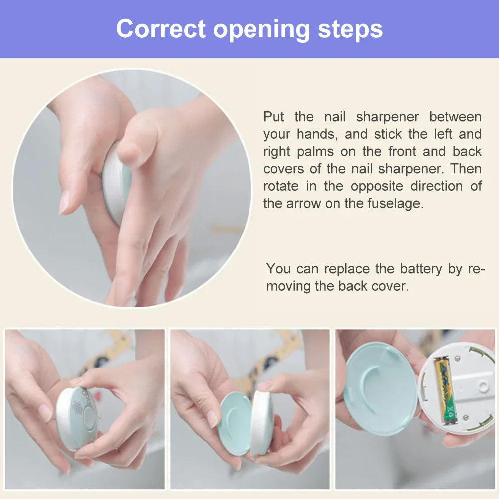 Electric Baby Nail Trimmer Kid Nail Polisher Tool Infant Manicure Scissors Baby Hygiene Kit Baby Nail Clipper Cutter For Newborn