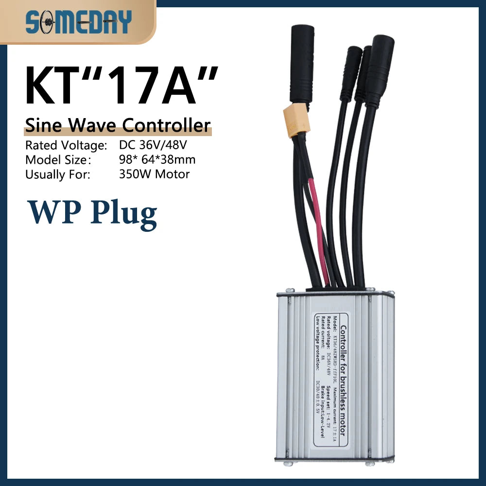 Ebike KT Sine Wave Controller 36V/48V Waterproof Brushless with Light Function 14A-35A With LCD8H Display For Ebike Accessories