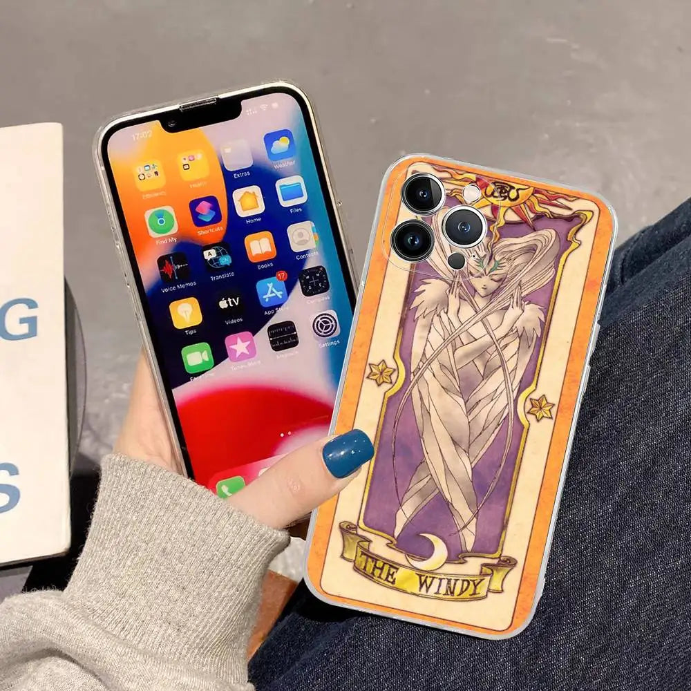 Card Captor Sakura Cartoon Phone Case Phone Case For IPhone 17 16 15 Plus 14 13 Mini 12 11 Pro Max Soft Shell Cover