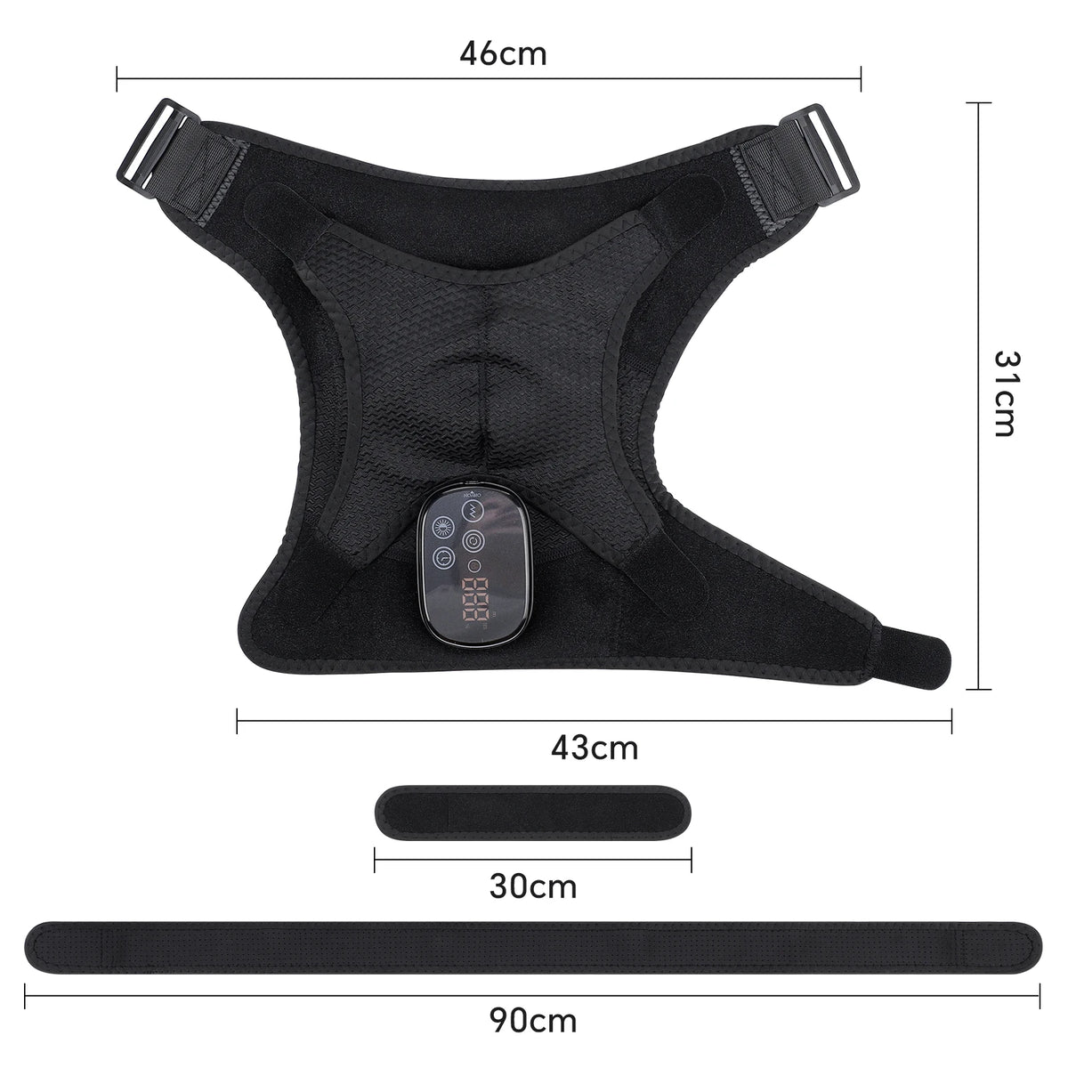 Multifunctional Shoulder/Knee Support Belt 660 and 850nm Red Light Shoulder Heating Vibration Massage Wrap Pad Warm Brace