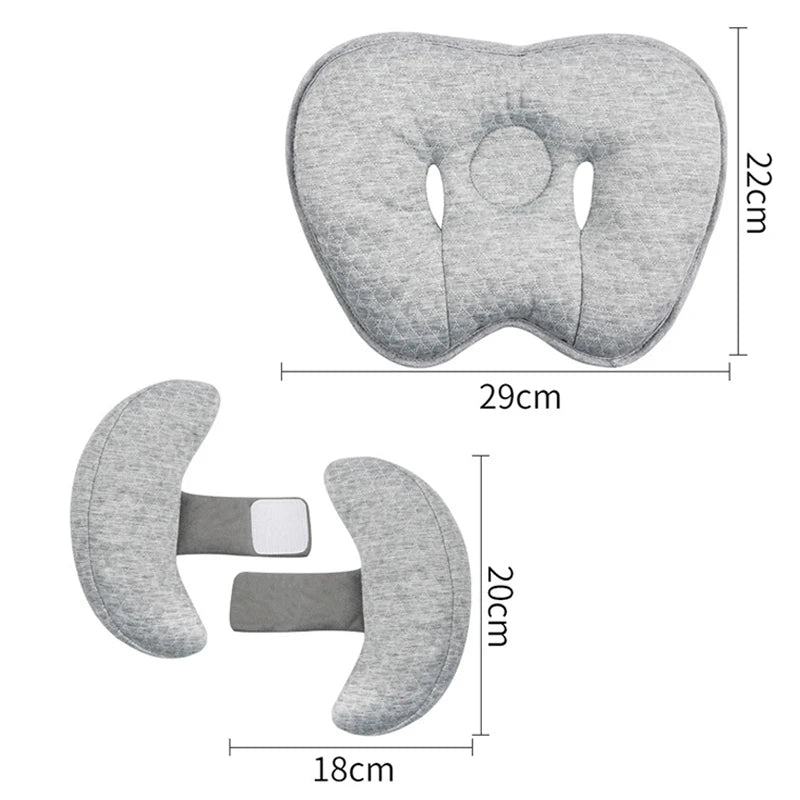 Baby Stroller Pillow Car Seat Head Fixed Neck Pillows Bend Shape Sleeping Protection Headrest Cushion Infant Anti-head Mat