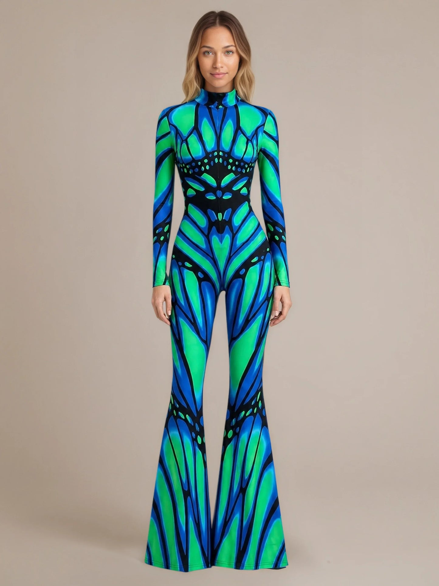 Halloween Art Irregular Line Unisex Jumpsuit Cool Carnival Cosplay Outfit For Festival Party Stage Role Play Performance 2026