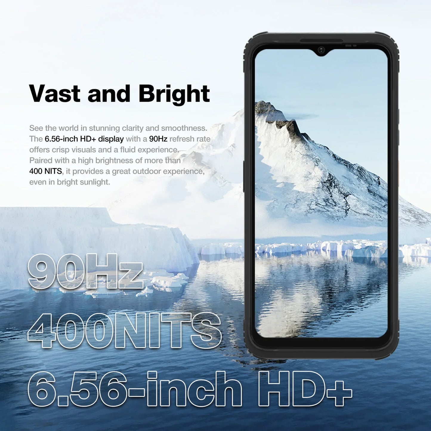 AGM H MAX Rugged Smartphone 8+256GB 10000mAh Battery  HD+ Display 3 Card Slot NFC OTG Reverse Charge Waterproof