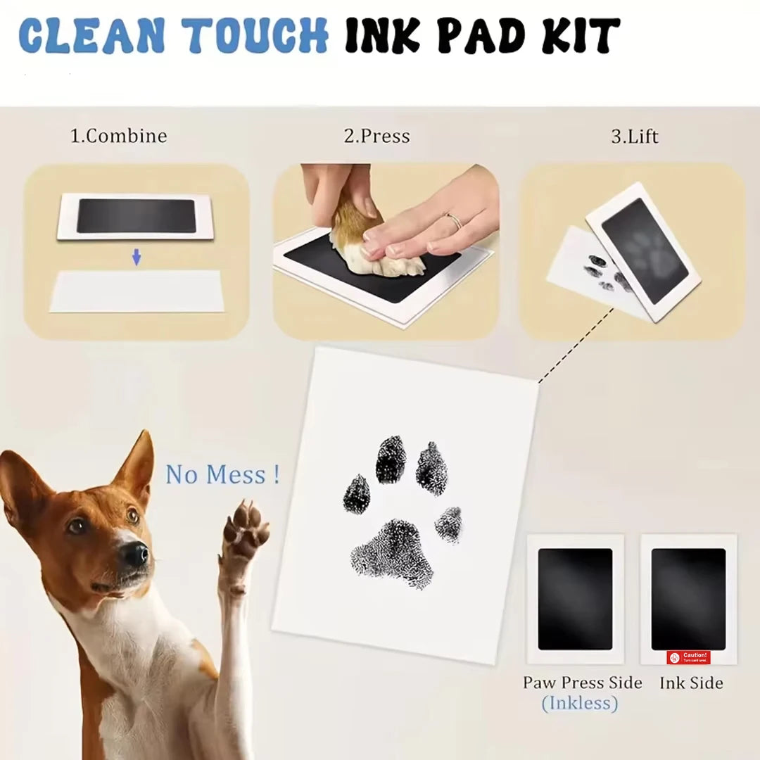 Pet Paw Print Pad For Cats Dogs Quick Dry Black Ink Safe Easy Clean Memory Keepsake Gift For Pet Owners Easy To Use