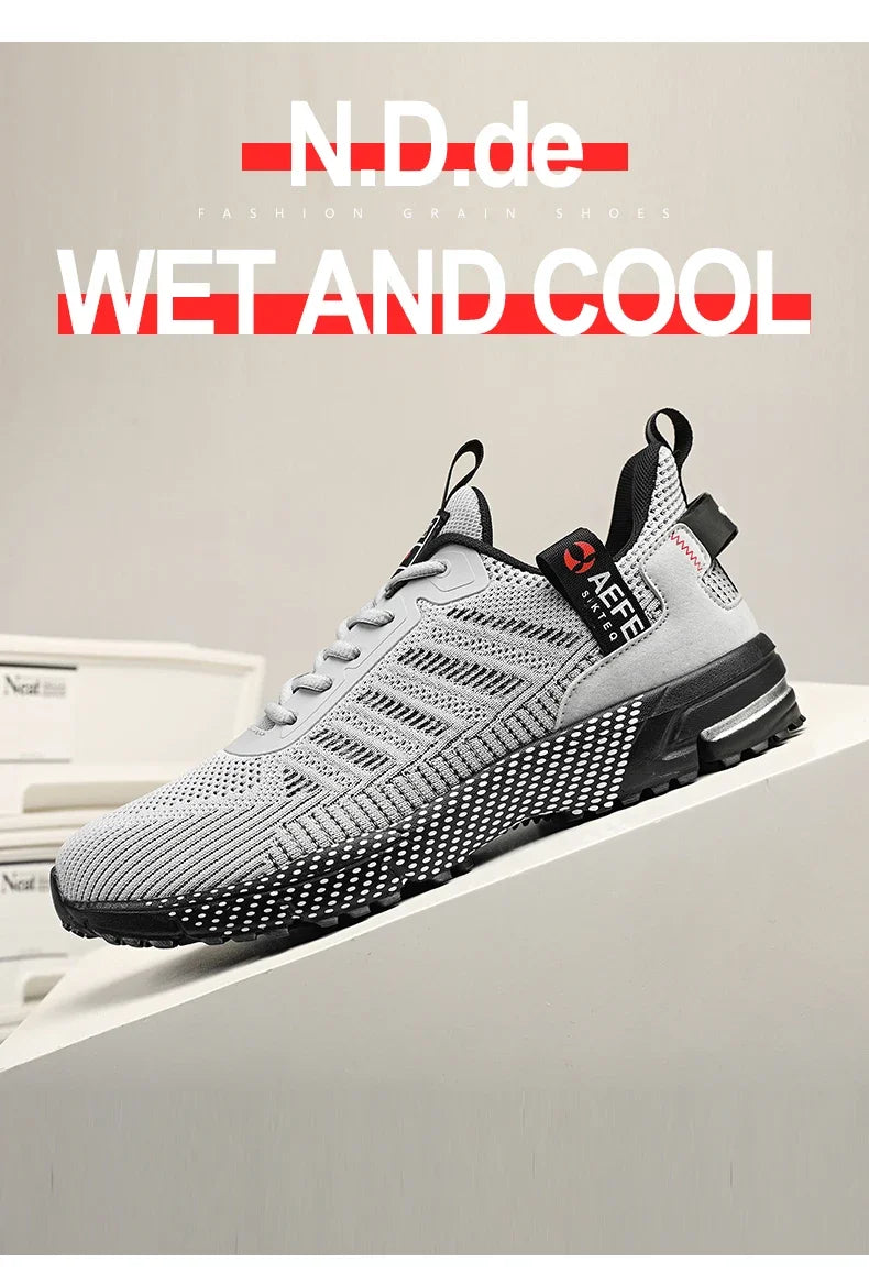 YRZL Men Casual Sport Shoes Breathable Lightweight Sneakers Outdoor Mesh Running Shoes Athletic Jogging Tenis Walking Shoes Man