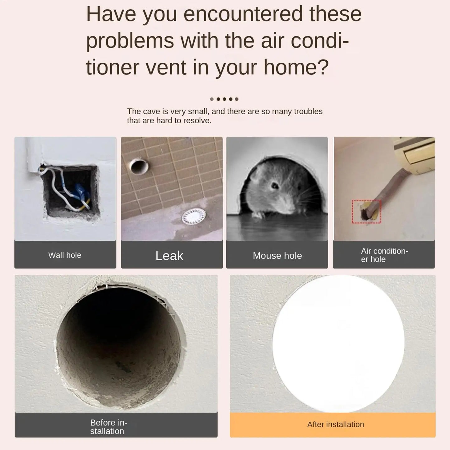 Ceiling Hole Cover Plate 1PC Decorative Round Panel Buckle Design Wall Mounted Hole Repair for Home Kitchen Living Room