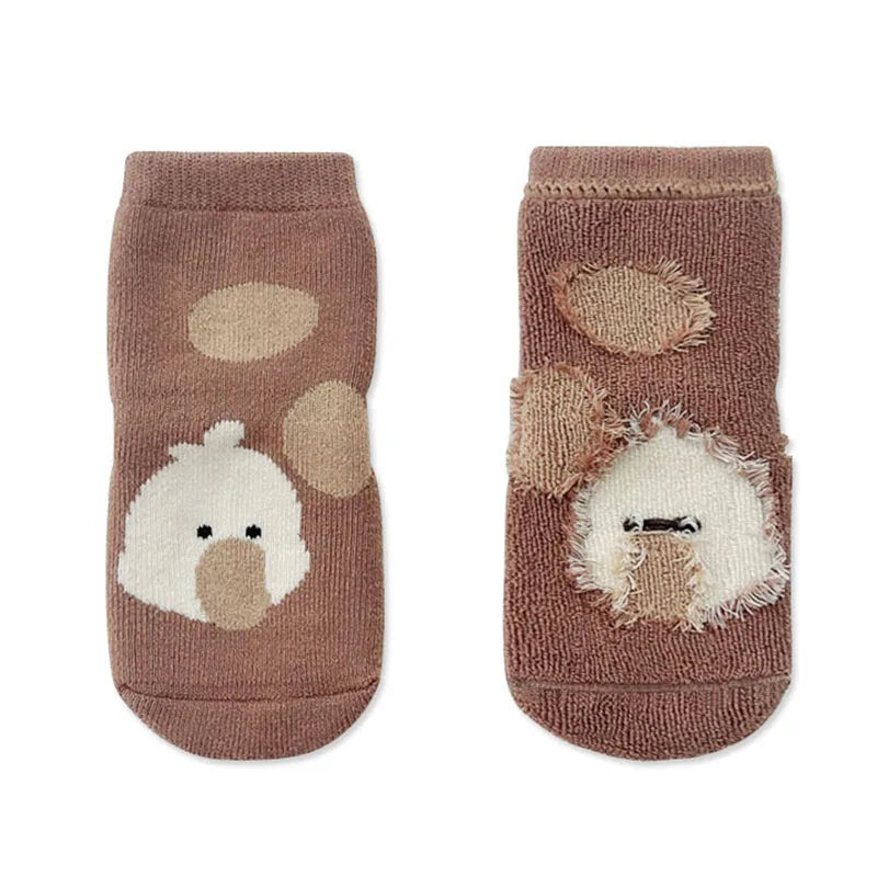 5 Pairs/Lot Autumn Baby Toddler Anti-slip Socks Children's Cartoon Indoor Playing Floor Socks 0-5Y