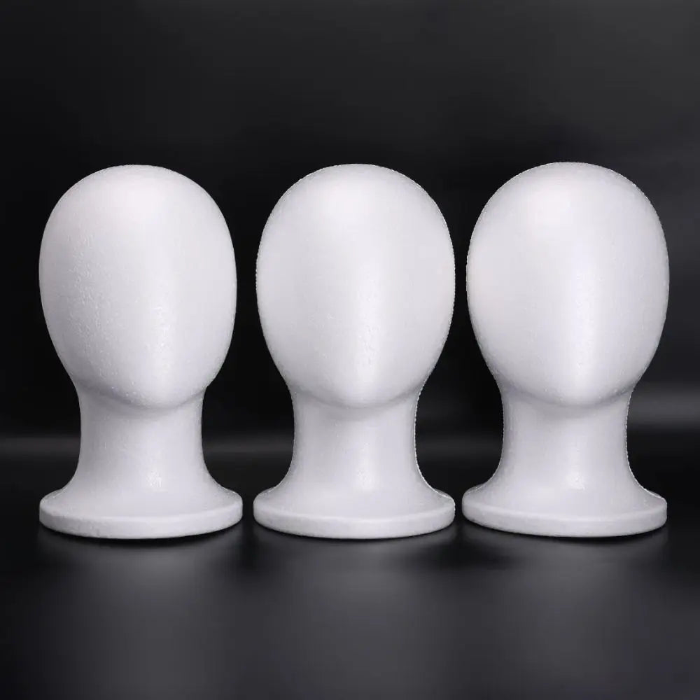 New Stable Foam Mannequin Head Lightweight White Wig Display Stand Jewelry Headwear Display