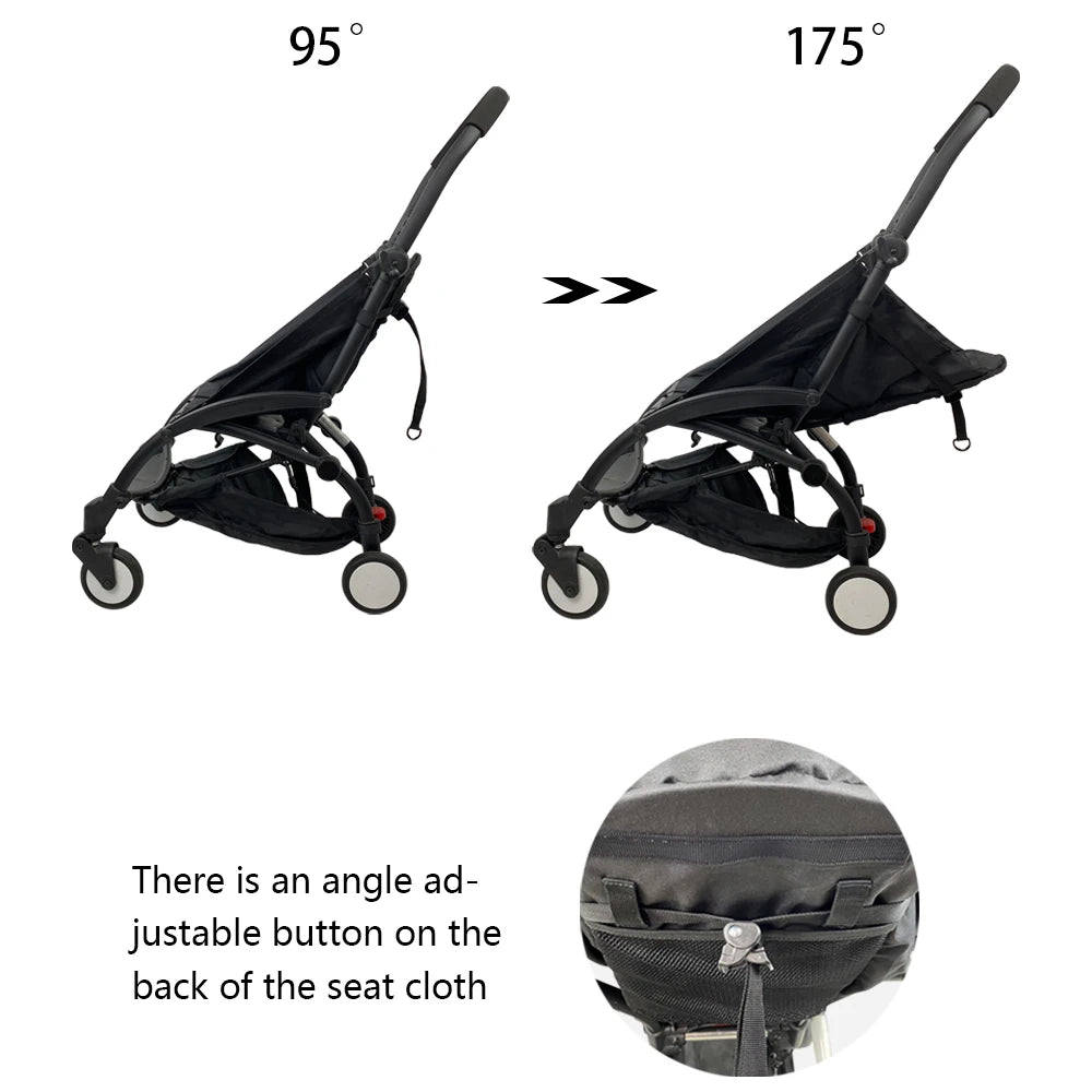 Baby Stroller Cushion Seat Fit For Babyzen Yoyo2 Original Fabric 175 Degrees Sit And Lie Baby Stroller Accessories