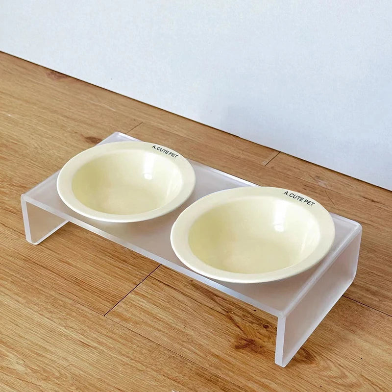 【E】Ceramic Pet Cat Bowl Pet Drinking Water Feeding Bowl Ceramics Cat Food Dog Food Utensils Cat Dog Pet Supplies Accessories