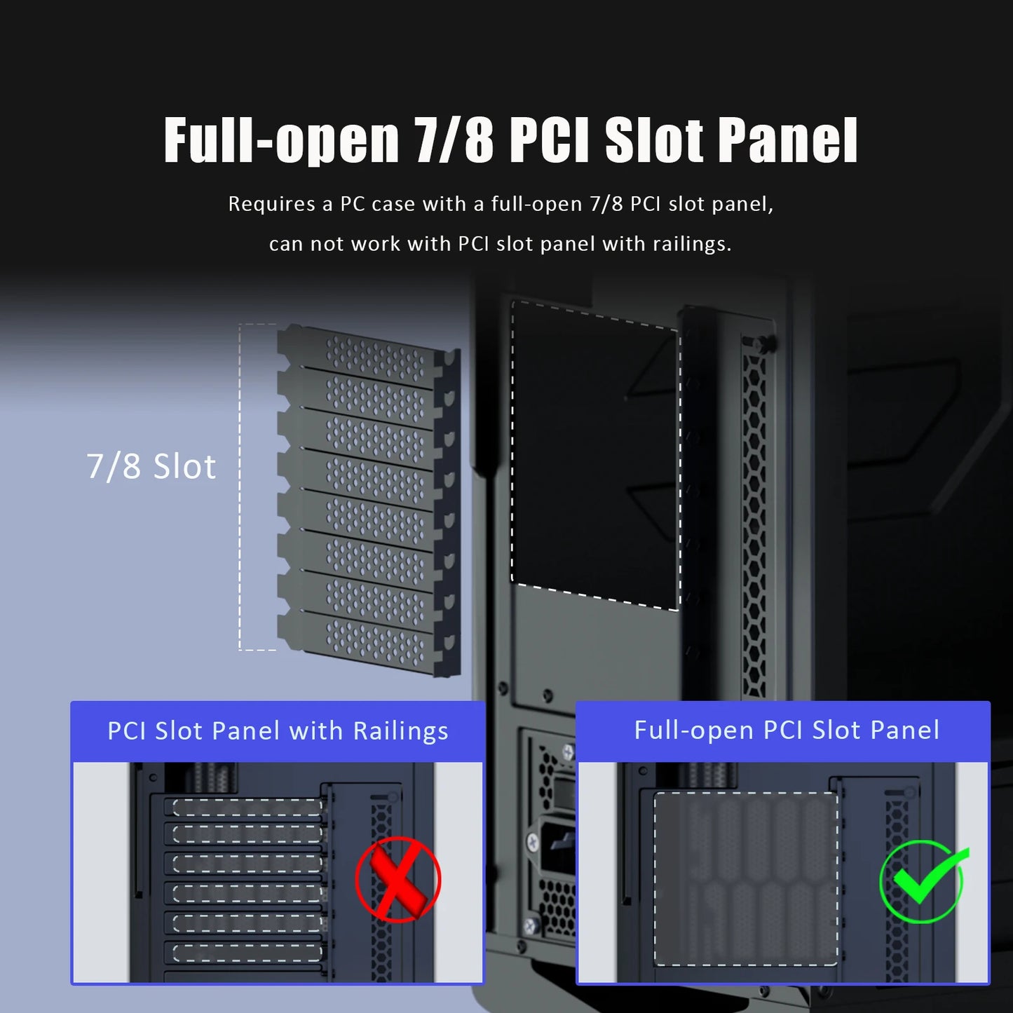 PCIe 5.0 GPU Support Bracket for RTX5090(Ti) RX9070(XT), 3-Slot GPU Vertical Mount