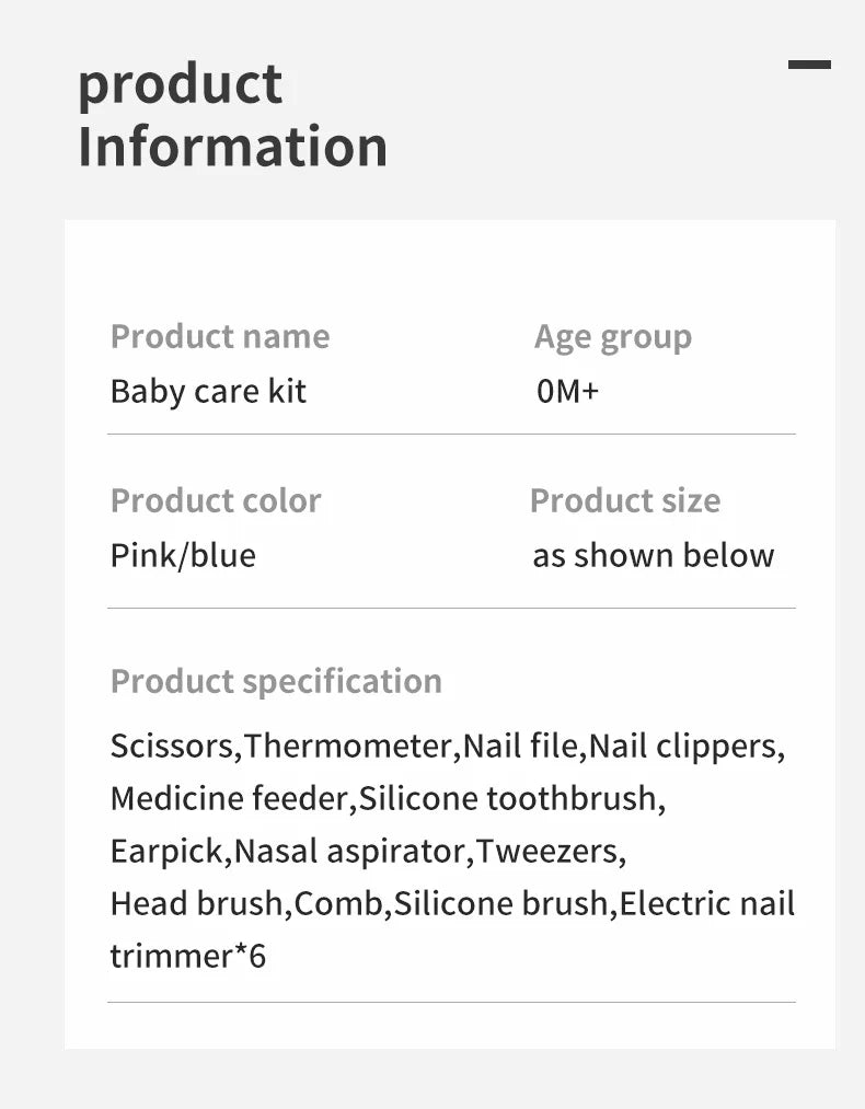 20pcs Baby Healthcare and Grooming Kit for Newborn Kids Infant Safety Care Set with Hair Brush Comb Nail Clipper Nasal Aspirator