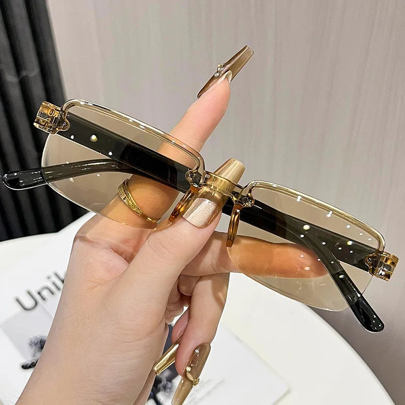 Intelligent Zoom Reading Glasses Anti Blue Light Comfortable Reading Glasses Ultra Light Frameless Glasses Frameless For Party