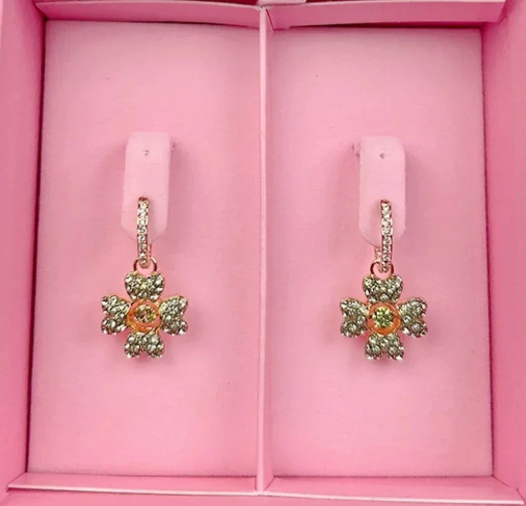Snowflake Flowers Original New Sales Trend High Quality Jewelry Flower Sets Necklace Earring Ring Bracelet Pink Anniversary Gift