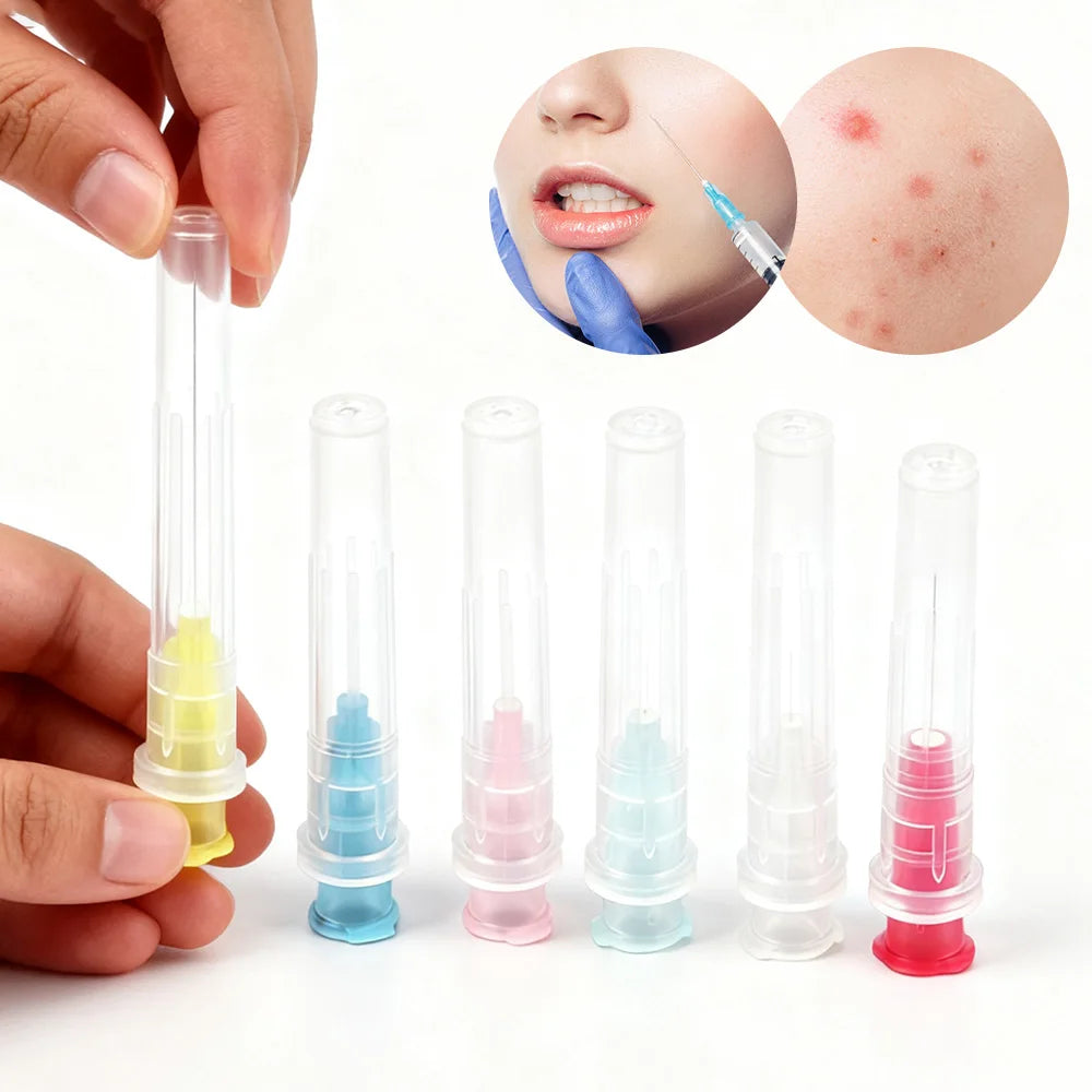 100Pcs 25G 27G 29G 34G 33G 32G 31G 30G Painless Small Superfine Beauty Needle Disposable Injection Piercing Needles 1.5/4/6/13mm