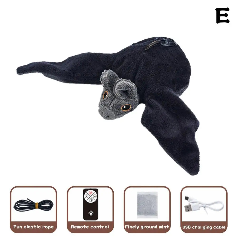 Flappy Bird Interactive Cat Toy Remote Control USB Rechargeable Pet Cat Plush Toy Flapping Bird Toy Stimulate Hunting Instincts