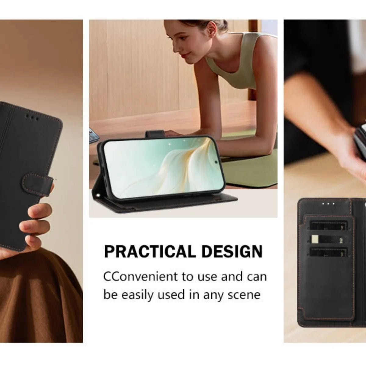Luxury Premium Leather Wallet Case For iPhone 17 16 15 14 13 12 17 Pro Max Plus Air 17e 16e Wallet Card Slot Magnetic Flip Cover