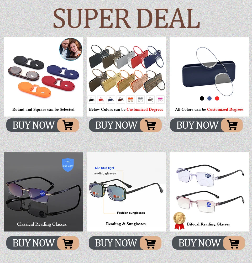 NONOR Makeup Readers Flippable Dual Lens Fashion Reading Glasses for Women Eyeglasses Diopter +1.0 +1.5 +2.0 To +4.0
