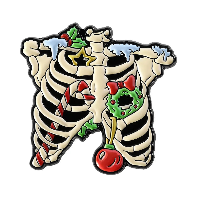 Popular Halloween Costume Accessories Horror Ghost Skull Pumpkin Pin Metal Badge Holiday Jewelry Gift Wholesale