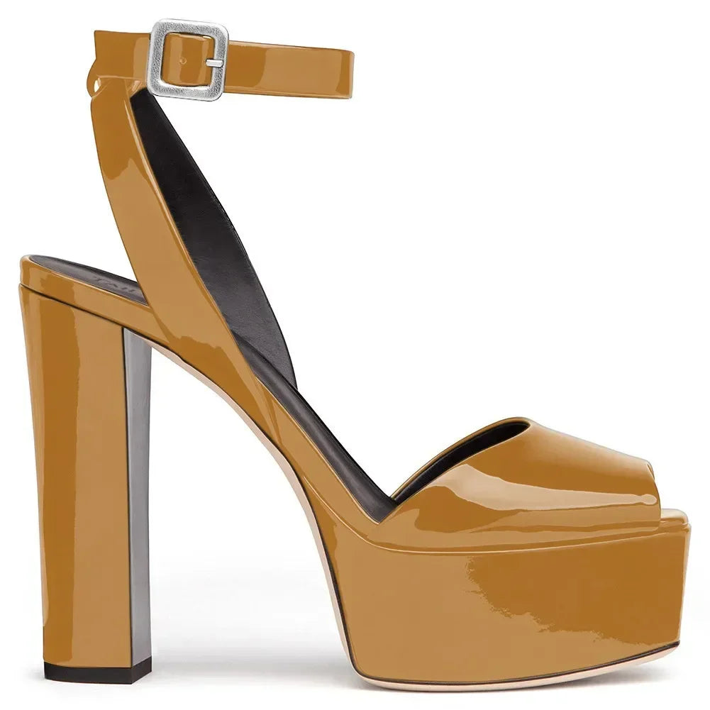 【Measure your feet length before order】Luxury Women High Heel Sandals Platform Sexy Evening Party Dress Summer Lady Shoes C-SL-2
