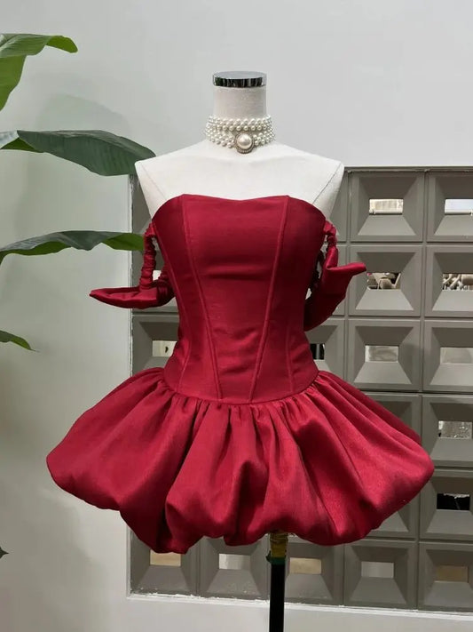 Luxury Women's Summer Nightclub Party Dresses Sexy Off Shoulder A Line Ball Gowns Elegant Birthday Cocktail Dress With Shorts
