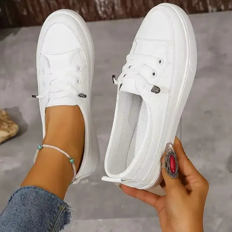 Spring and Summer Fashion New Breathable Round Toe Mouth Casual and Comfortable Flat Walking Shoes Sneakers Zapatos De Mujer