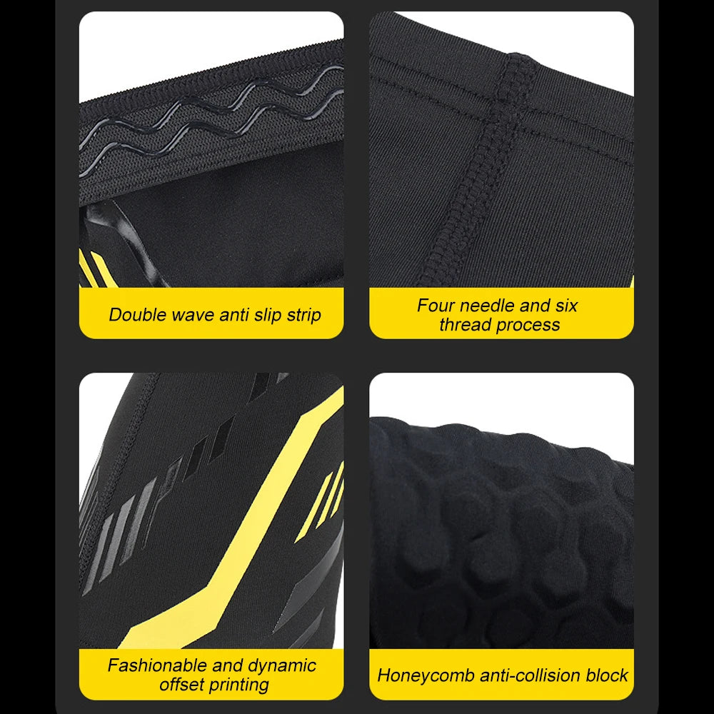 1 Pcs Sports Padded Arm Sleeves Protective Compression Elbow Pad Basketball Football Volleyball Soccer Gym Sport Arm Guards Home