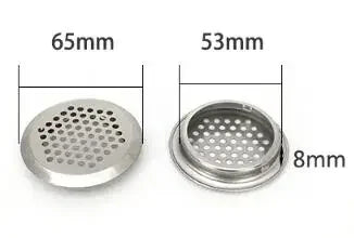 10pcs Round cabinet Air duct Vent Dia.19mm-53mm Steel Louver Mesh Hole plug decoration cover Wardrobe grille ventilation systems