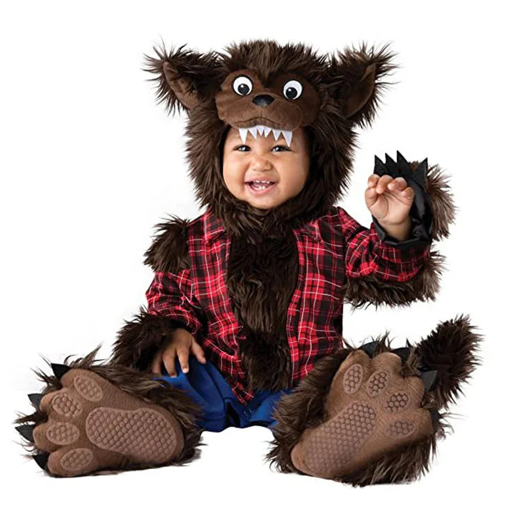 New Arrival High Quality Baby Boys Girls Halloween Dinosaur Costume Romper Kids Clothing Set Toddler Co-splay Triceratops