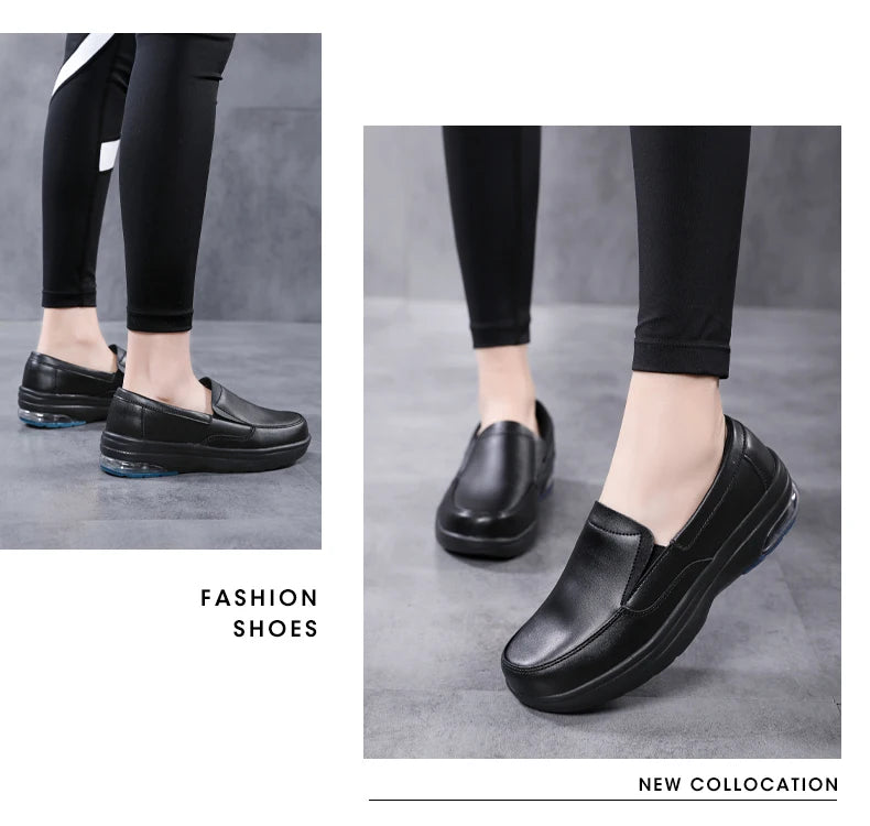 Sneakers Women Nurse White Shoes Comfortable Women Walking Shoes Breathable Female Flats Footwear Platform Lightweight Slip-On