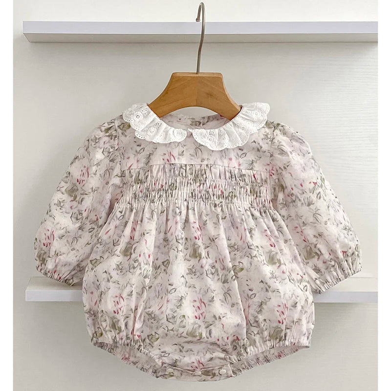 0-6Y Family Sister Matching Flower Dress Newborn Baby Girl Jumpsuit Sisters Clothes Princes Cotton Baby Dress Autumn Baby Dress
