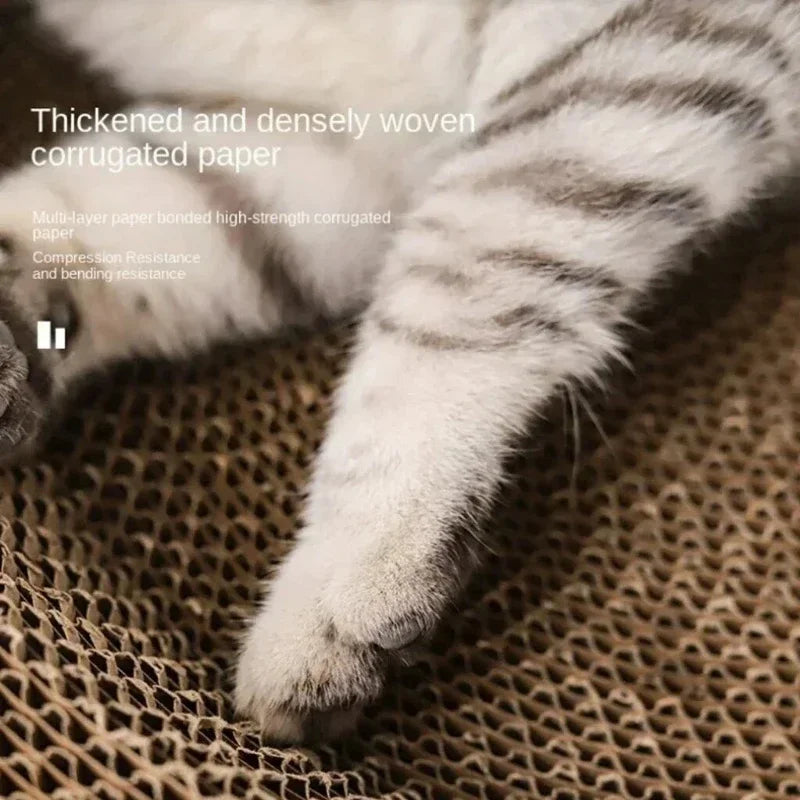 Cat Scratching Board Protect Furniture Grinding Claw Toys Round Oval Corrugated Paper Wear-resistant Cat Nest Scratching Board
