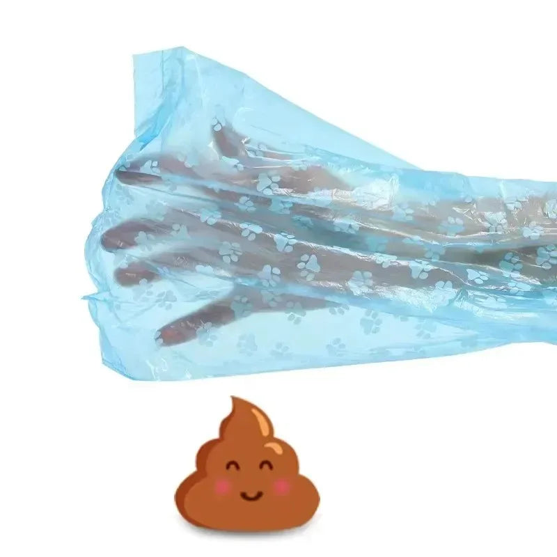 5/10/20/50rolls Random Color Cartoon Paw Graphic Dog Poop Bags Pet Poop Bags Leak-Proof Dog Waste Bags for Pet Supplies Tools