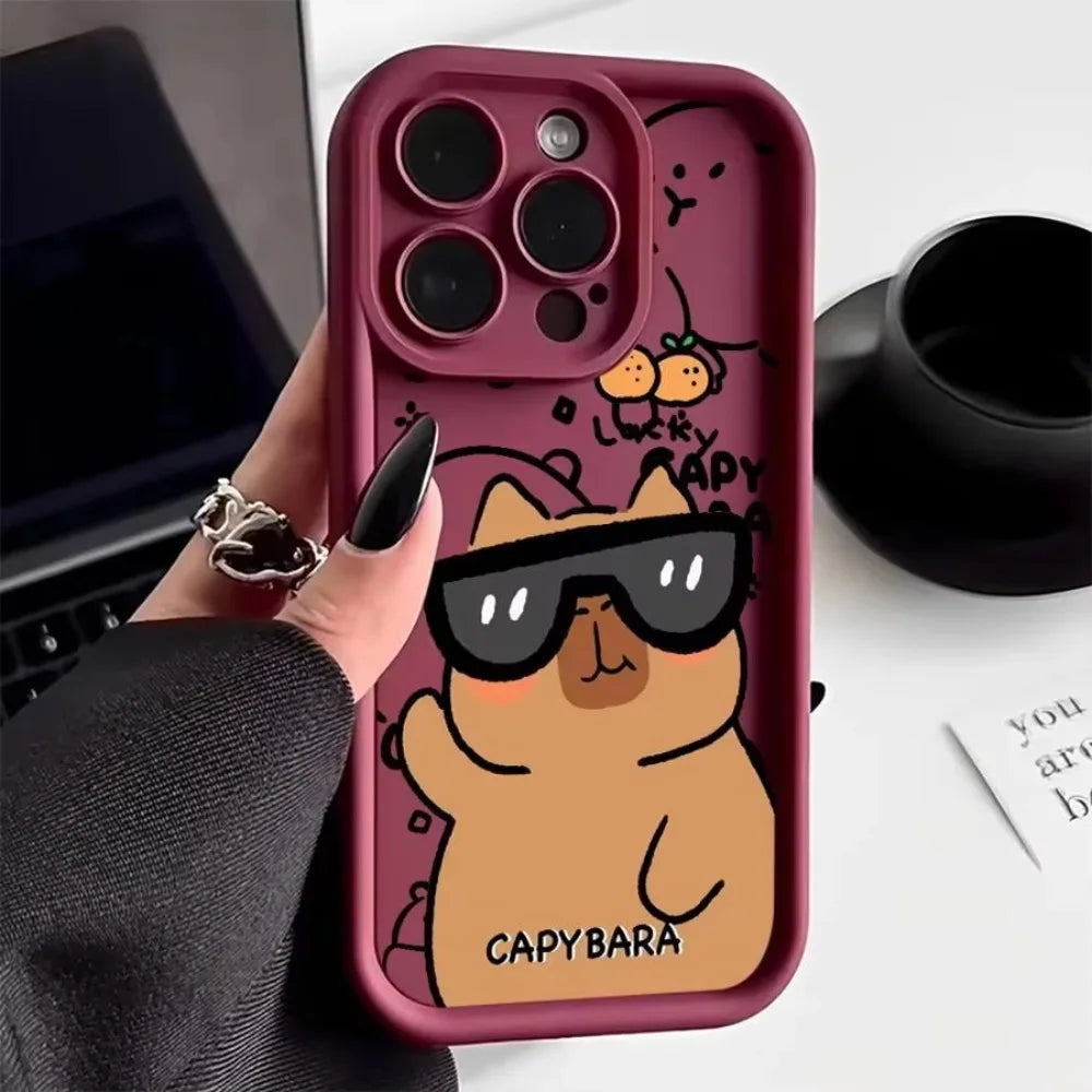 Cute Capybara Phone Case For Xiaomi Redmi Note 14 13 12s 12 11 10 9s 9 8 7 A5 Pro Plus 4G 5G Soft TPU Back Cover
