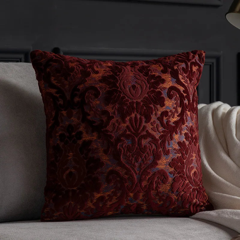 45x45/50x50cm Luxury Cut Velvet Sofa Pillow Cover Modern Nordic Cushion Case Living Room Villa Model Room Matching Velvet Back