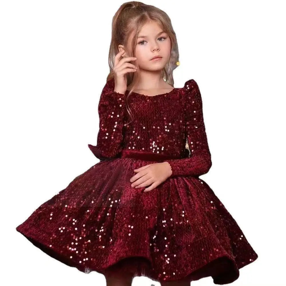 2025 New Summer Baby Dress Lace Big bow Pink Baptism Dresses for Girls 1st Year Birthday Party Wedding Baby Clothing 1-12 Years