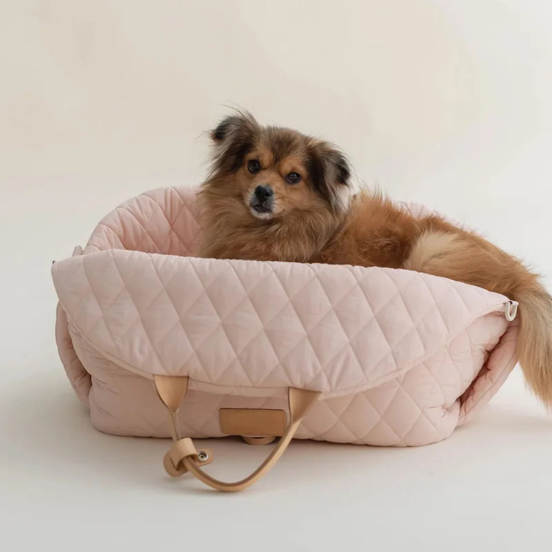 Large Size New Nylon Waterproof Pet Carrier Car Dog Cat Bag Removable Pet Bed Stylish Pet Bag - Crossbody/Shoulder