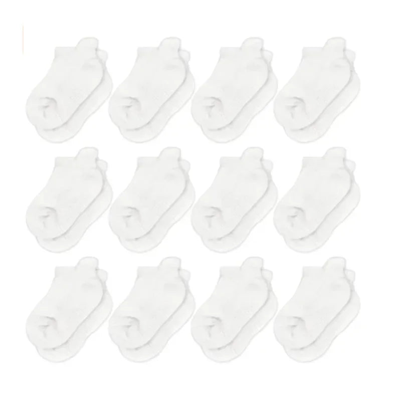 Non Slip Toddler Socks 12 Pairs Infant Baby Kids Grip Socks for Boy Girls Tphon Anti Skid Ankle Socks for 1-5Year