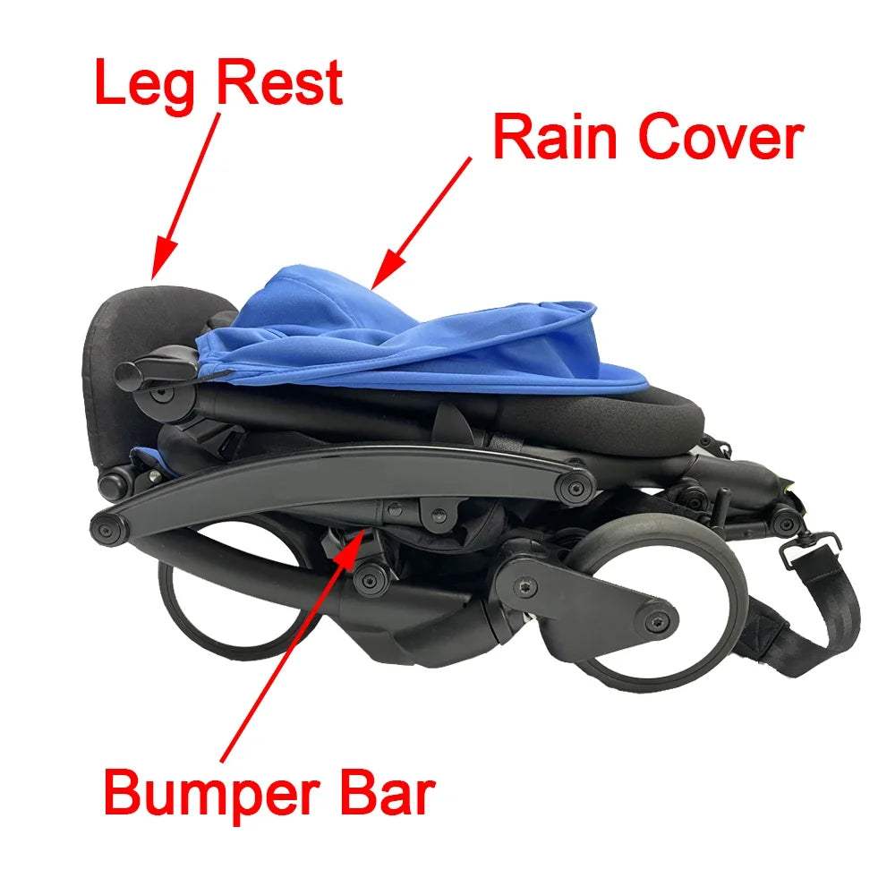 MomTan® Baby Stroller Accessories Compatible With Babyzen YOYO2 YOYO 3, Stroller Bumper &15 CM Foot Board & Rain Cover For YOYO