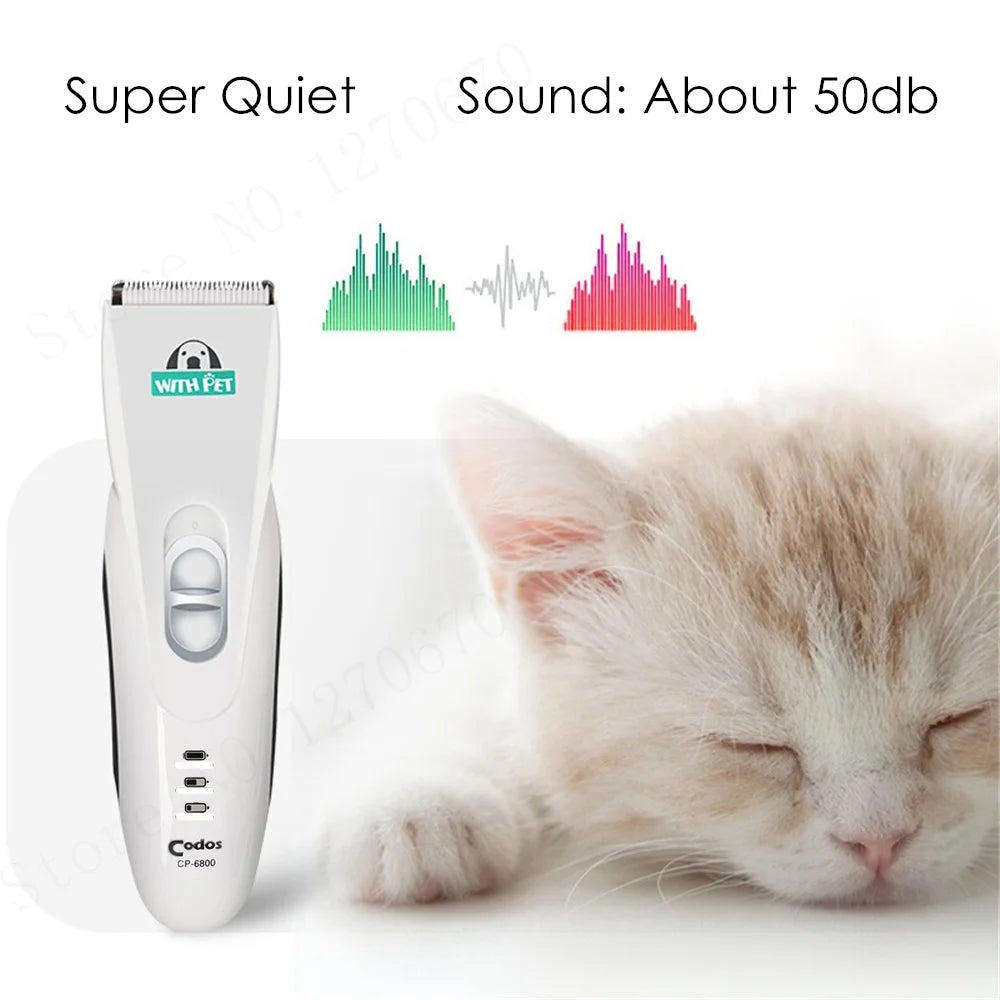 Codos CP-6800 Professional Dog Hair Trimmer Rechargeable Electric Pet Clipper Cat Grooming Shaver Cutter Animals Haircut Machine