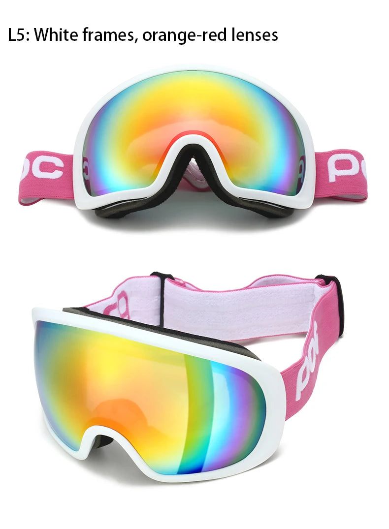Snow Ski Goggles Snowboarding Skiing Mask for Men Women Anti-Fog Lens Kit UV400 Protection Snowmobile Glasses Motorcycle