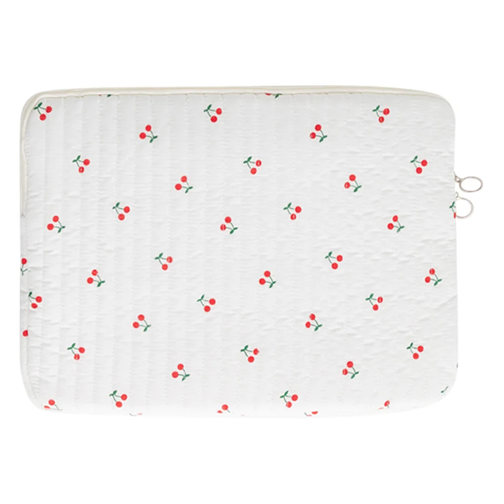 Flower Printed Laptop Sleeve Case Bag for Quilted Protective Laptop Case Computer Sleeve Clutches for 11-15 Inch Laptop Tablet