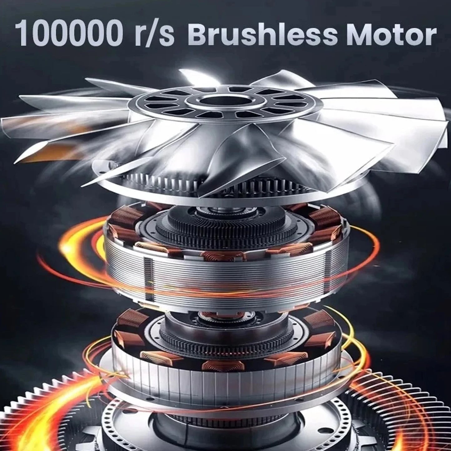  Compressed Air Duster 5-Speed Handheld Portable Dust Blower Electric Dryer Screen Display Rechargeable 100000RPM Powerful Tool