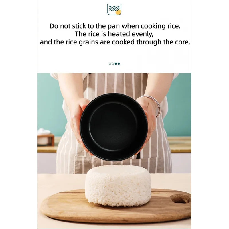 1pc Mini Electric Rice Cooker with Steamer Kitchen Non-Stick Pot 1.8L Keep Warm Function Portable Multi Cooker for Soup